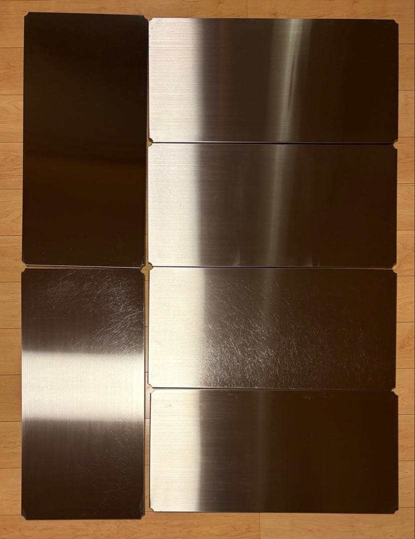 無印良品ステンレスユニットシェルフ ステンレス棚セット ワイド2台分