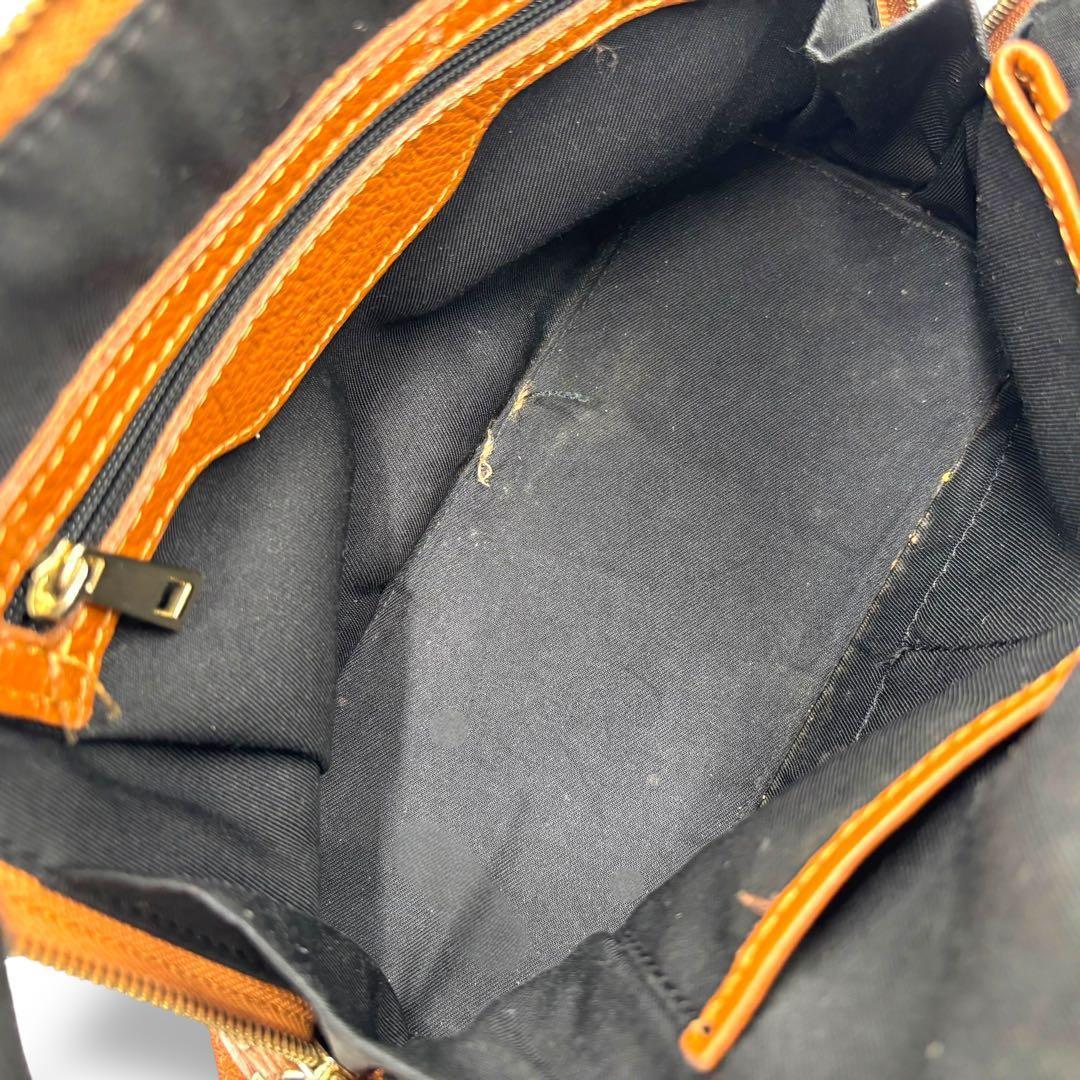 【美品】マルコビアンキーニ　2way ショルダーバッグ　バンド　ブラウン　レザー