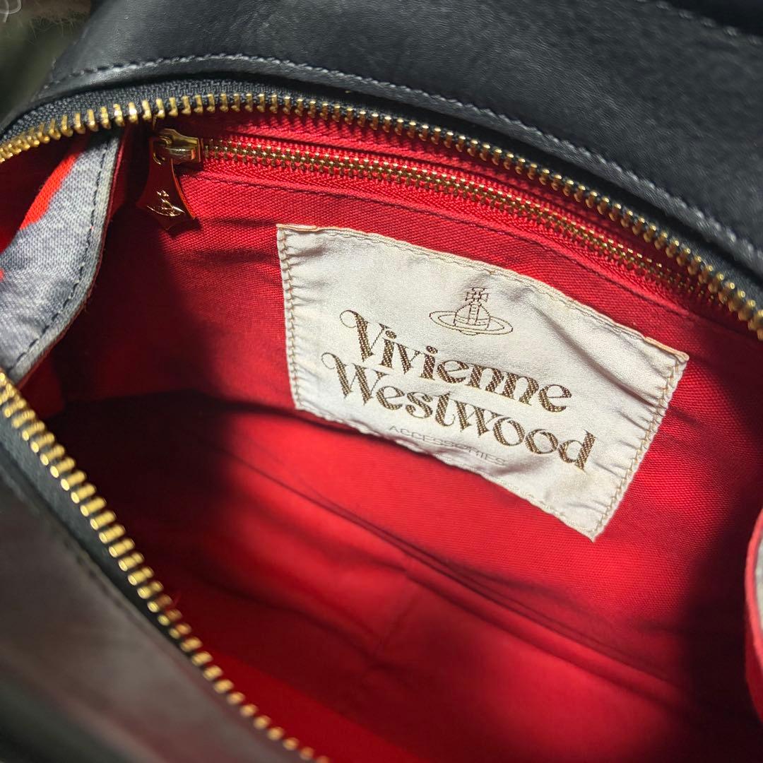 ヴィヴィアンウエストウッド ヤスミン レオパード ハンドバッグ オーブ チャーム