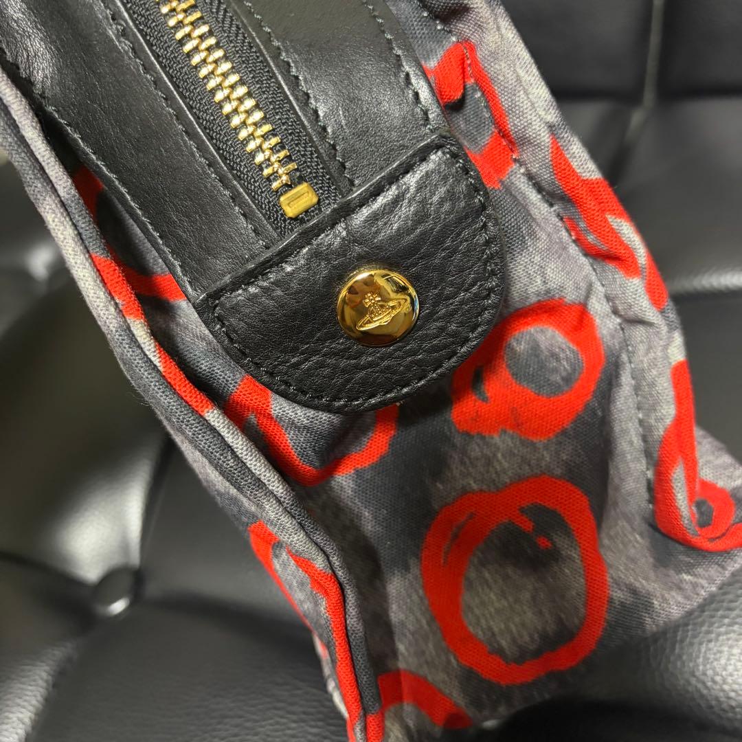 ヴィヴィアンウエストウッド ヤスミン レオパード ハンドバッグ オーブ チャーム