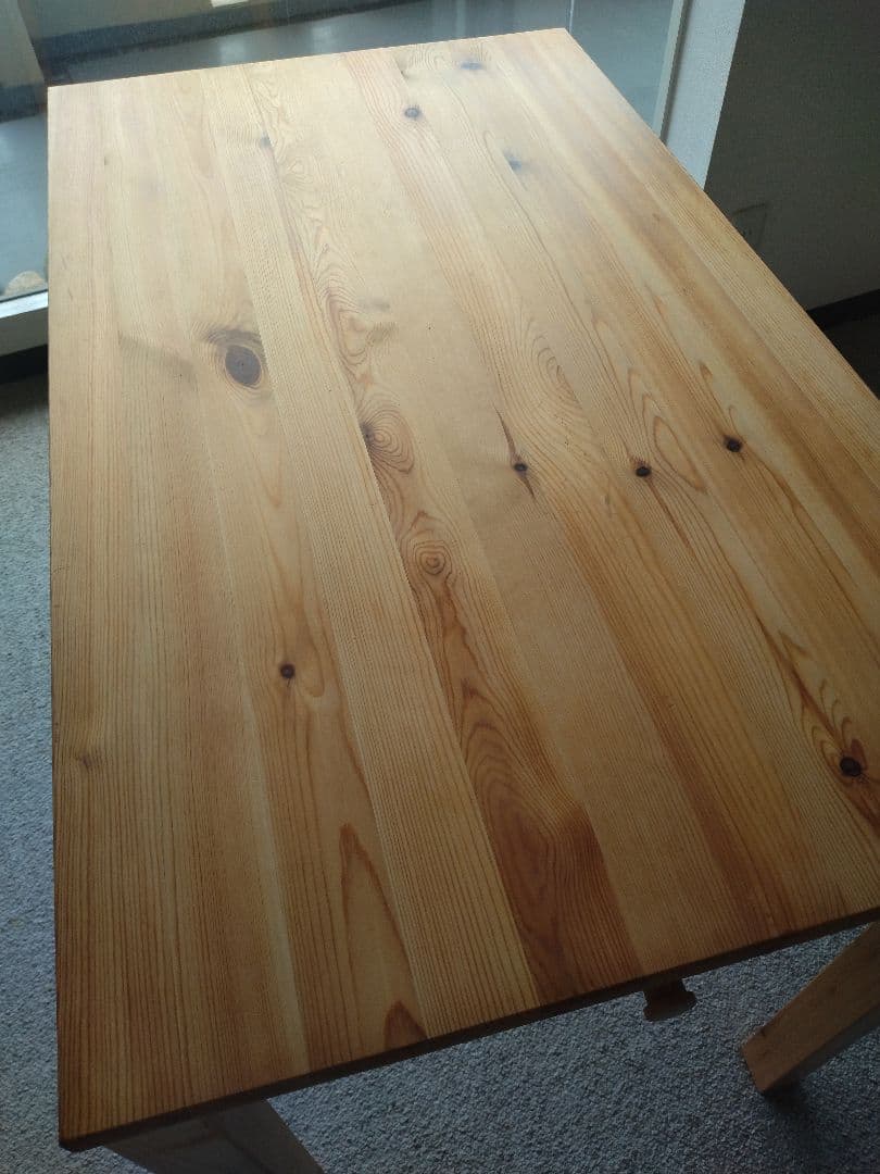 MUJI/無印良品 パイン材デスク100cm引出し付/ワークテーブル/学習机