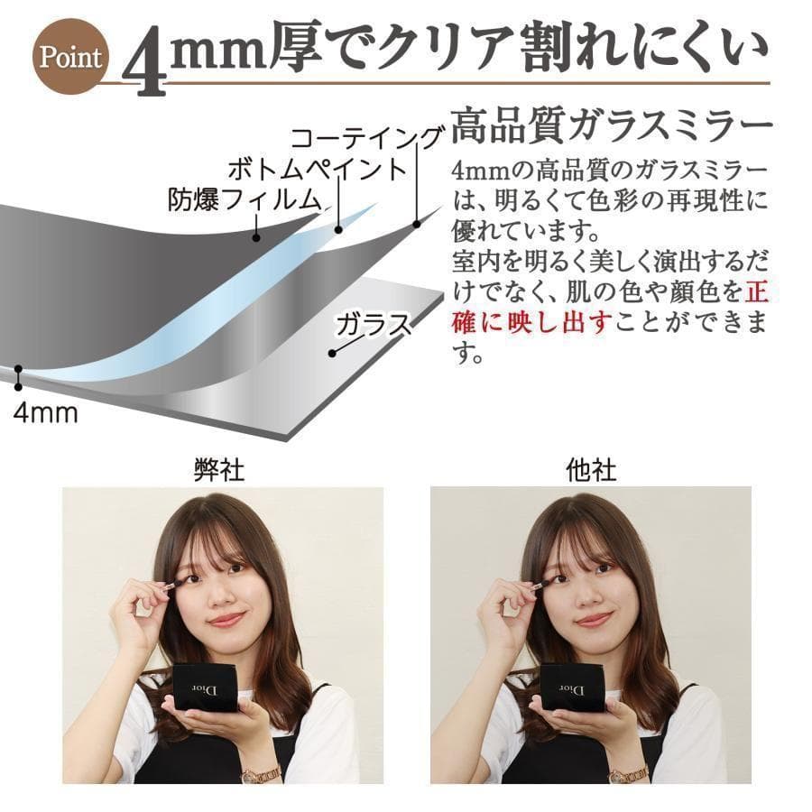 全身鏡 大型 160cmx80cm 鏡 スタンドミラー 姿見鏡 1723-5