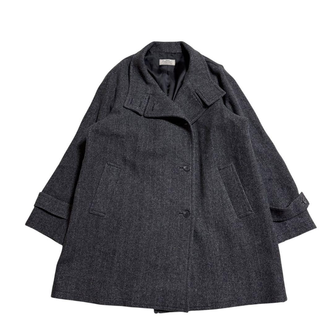 【2023AW】relume☆尾州ウールスーパー100モッサスタンドコートグレー