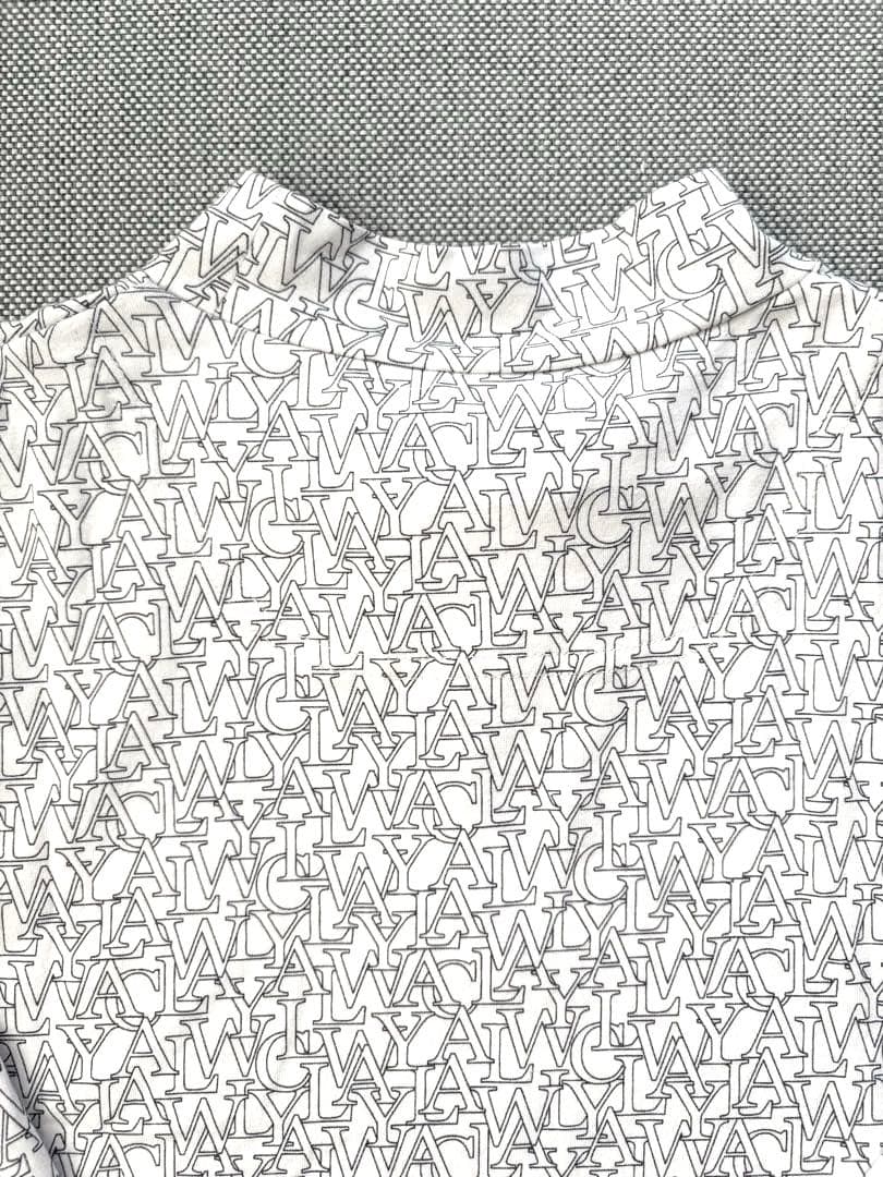 【新品】Callaway 長袖シャツ ホワイト/グレー　モックネック