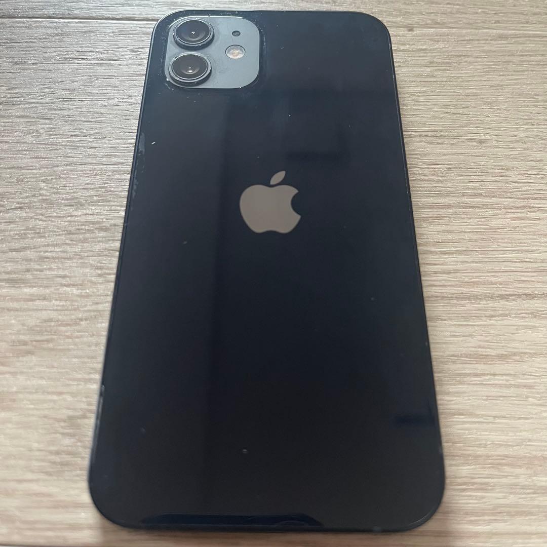 iPhone 12 ブラック 本体のみ 画面割れあり 動作確認済み
