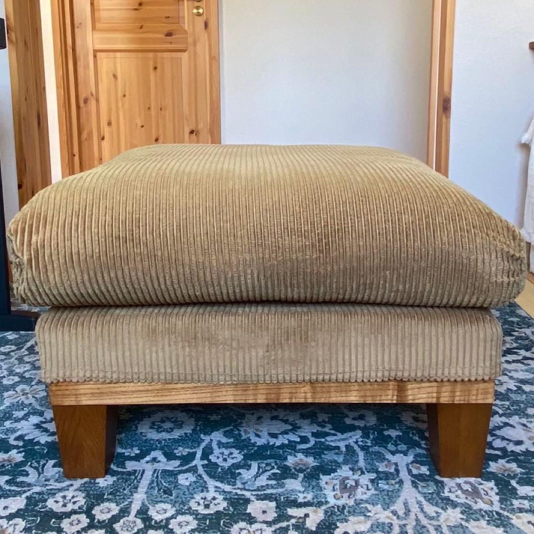 リセノ　フォルク folk オットマン　12cm ブラウン×キャメル