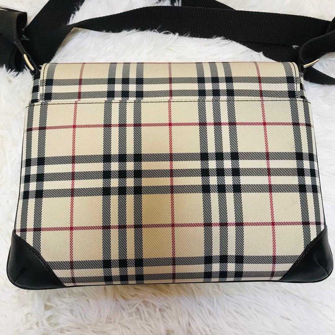 【極美品】バーバリー ショルダーバッグ 斜め掛け フラップ ノバチェック