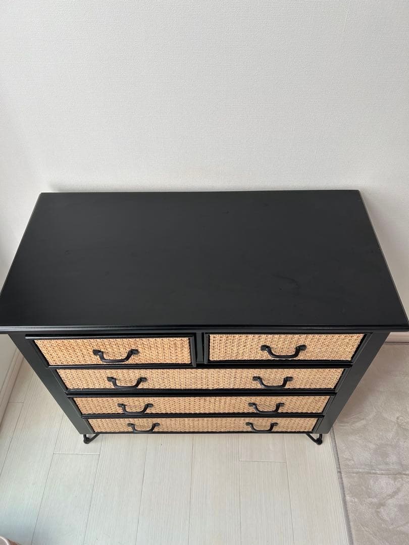 ラタン調　デザイン　チェスト