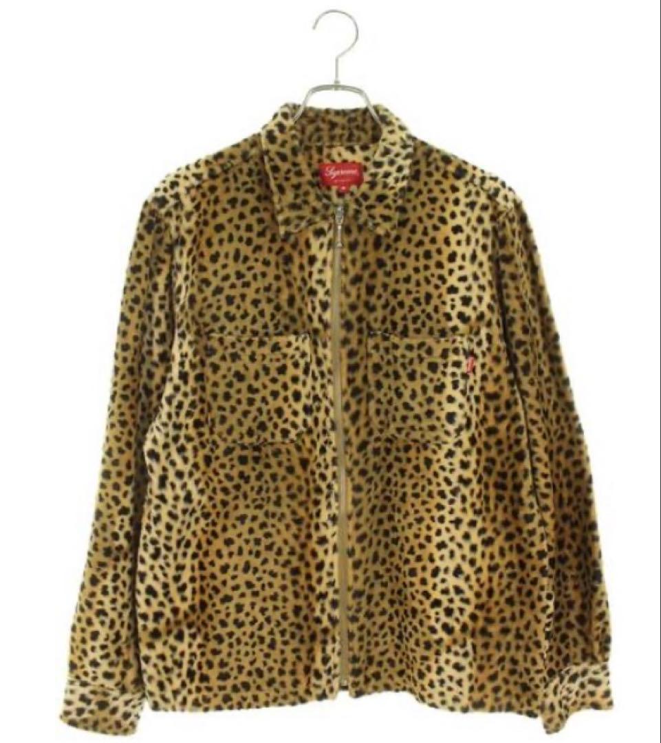 Y*i様 supreme cheetah pile zip shirt leop