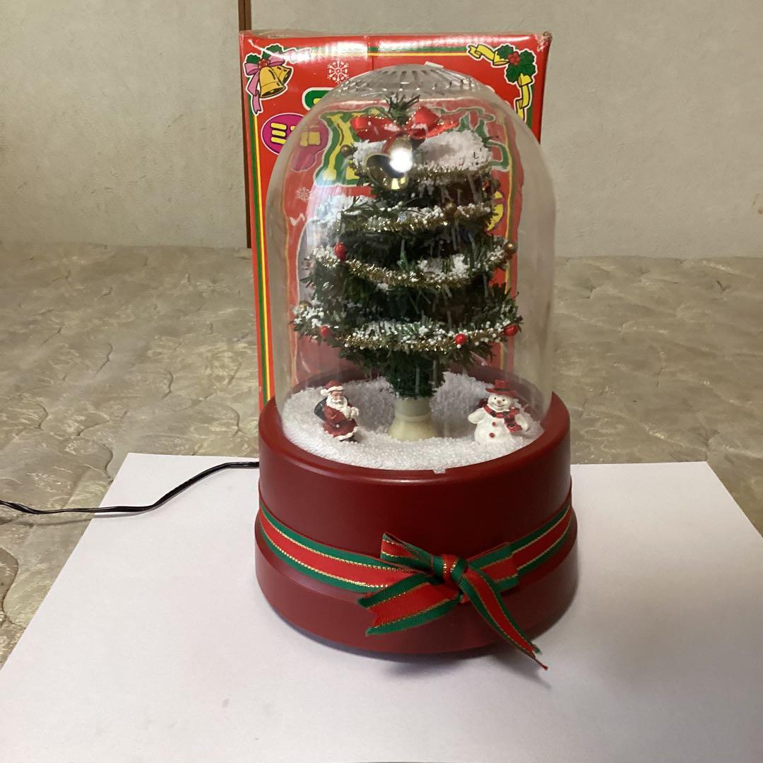 クリスマス　オルゴール付き、ホワイトＸmasツリー　AC アダプター付き