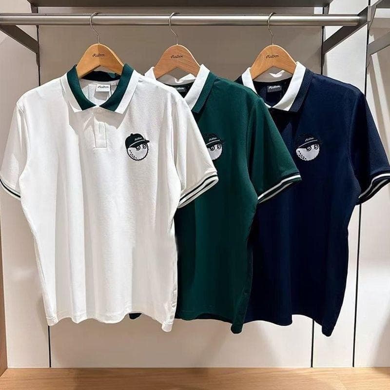 即日発送 マルボンゴルフ ポロシャツ malbon golf メンズ シャツ 緑