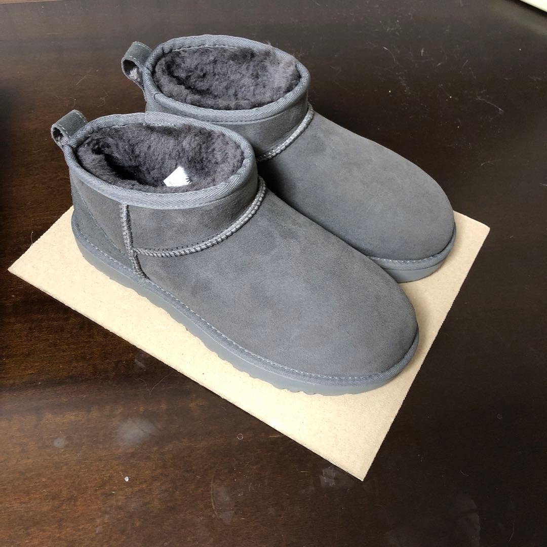 UGG W CLASSIC ULTRA MINI グレー 7