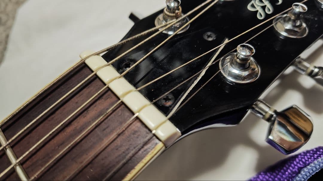 JJ Head ブラックアコースティックギター