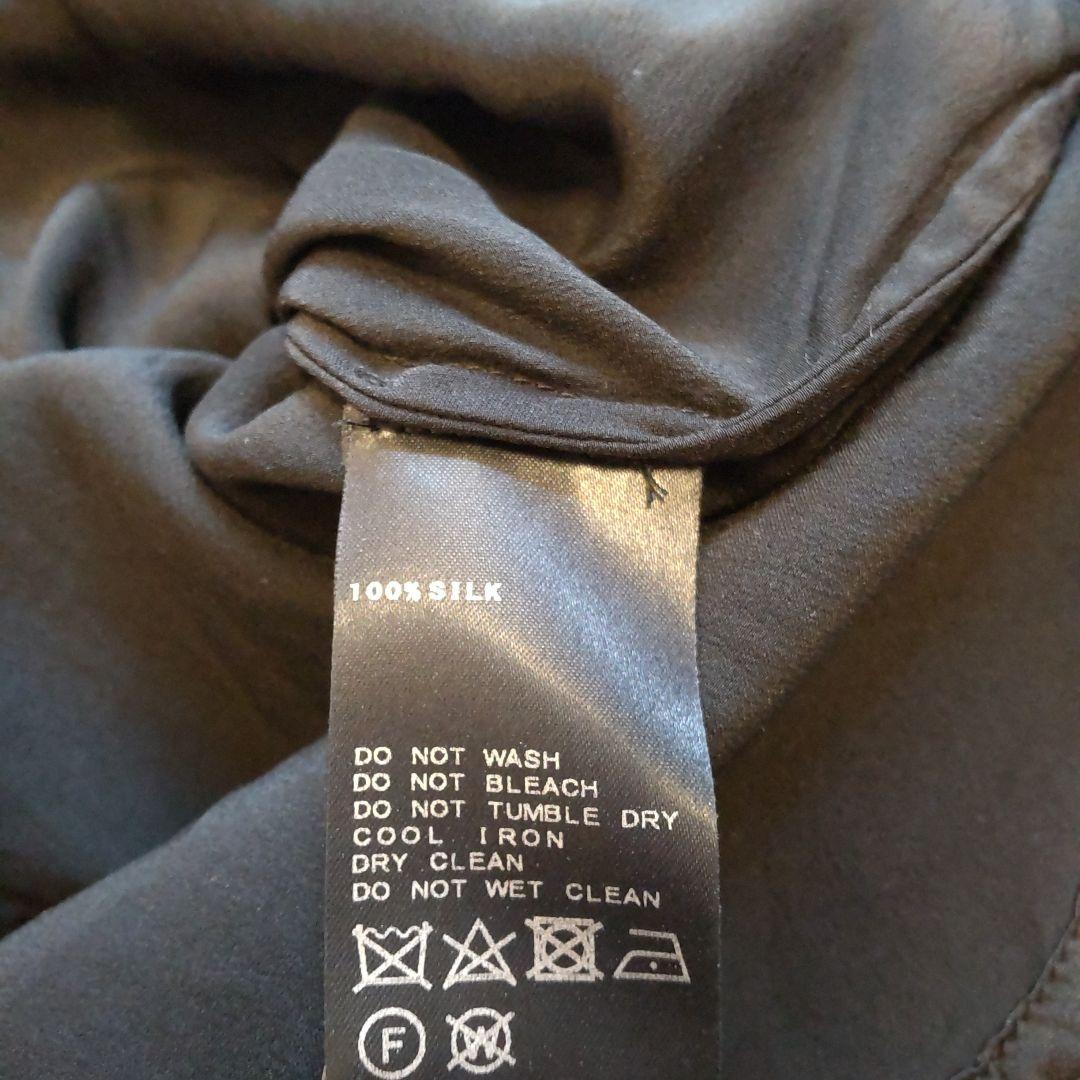 未使用タグ付き★GEOFFREY B.SMALL ブラックシルクボウタイブラウス