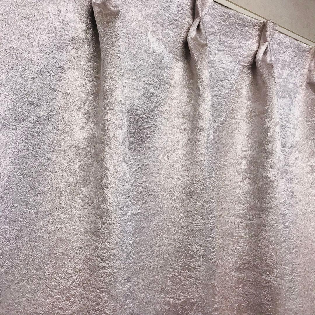 遮光カーテン　幅135cm×丈240cm2枚 シルバー