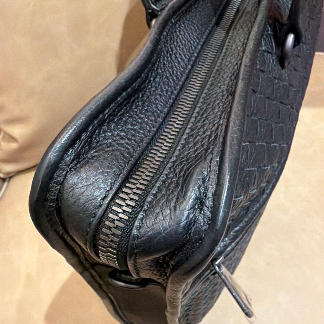 未使用★Bottega Veneta ブラック ビジネスバッグ