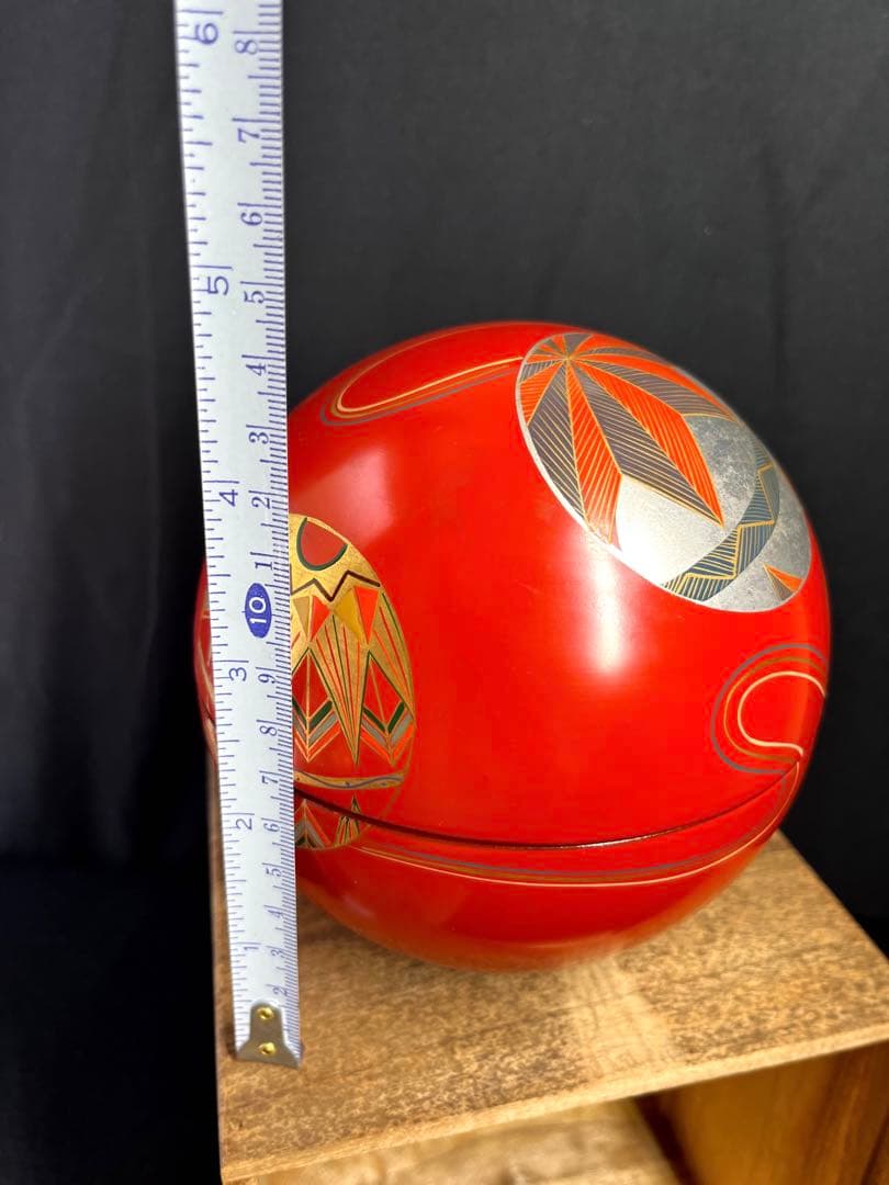 棗『手まり棗』銘々皿×5客セット漆器 天然木製 長期保管品 共箱　茶道具　古道具
