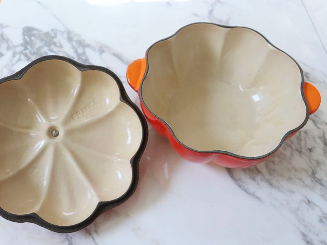 【16日まで値下げ中】ル・クルーゼ　両手鍋　パンプキン　21cm