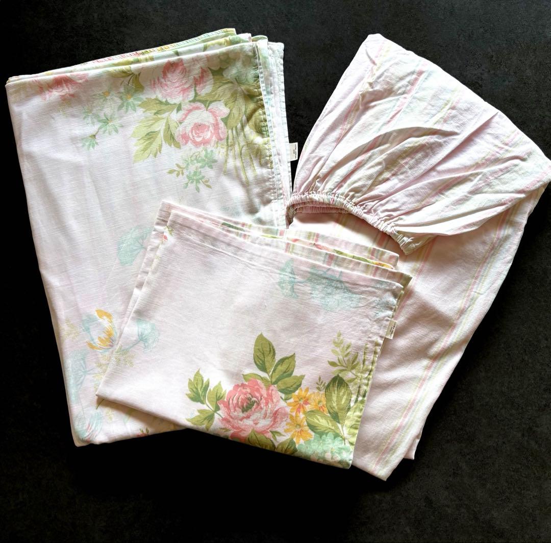 ローラアシュレイ　チャールベリー シングルサイズ　布団カバー3点セット