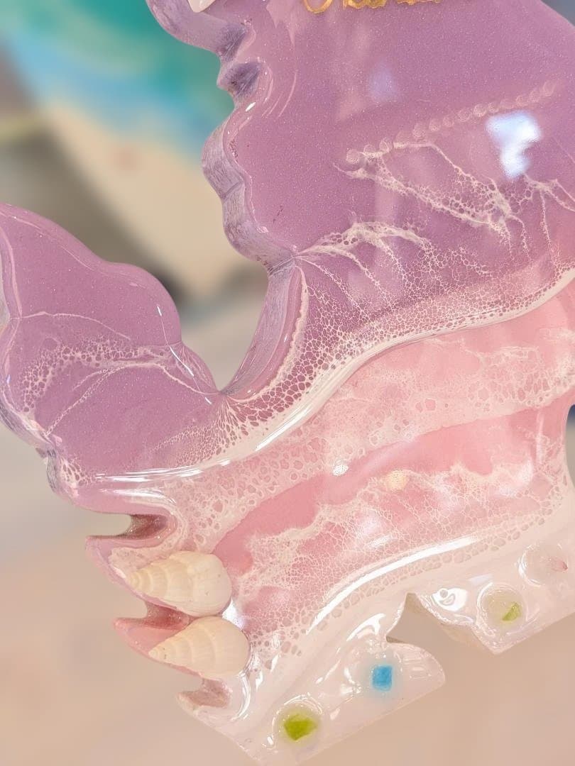 (121)ミニシーサーおきなわ (メス)レジンアート