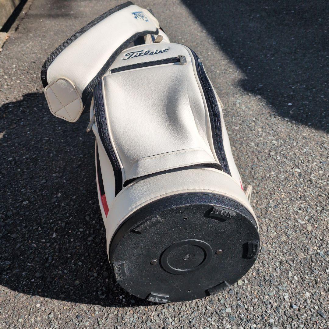 Titleist ゴルフキャディバッグ ホワイト/レッド/ネイビー