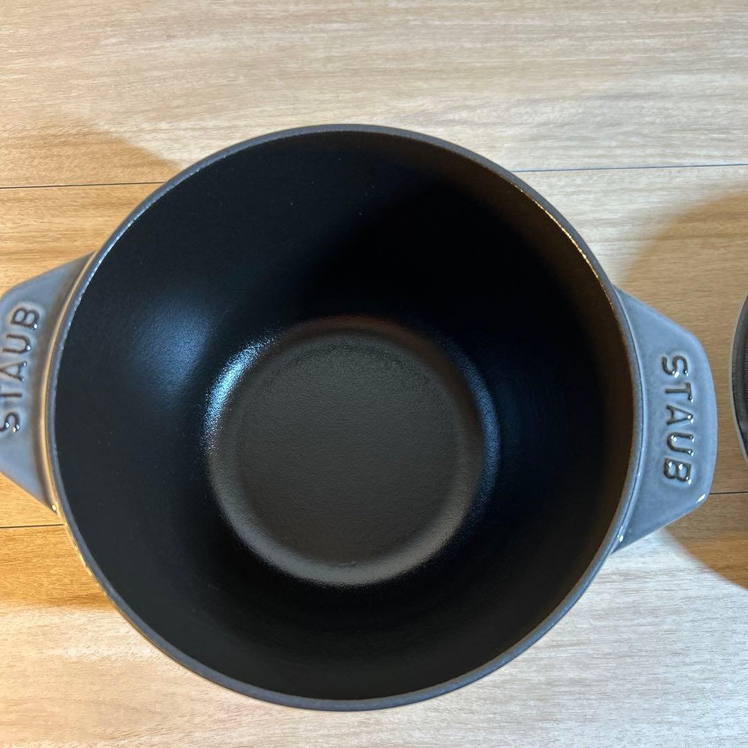STAUB ストウブ　ラ・ココット de GOHAN 16cm M グレー　鍋