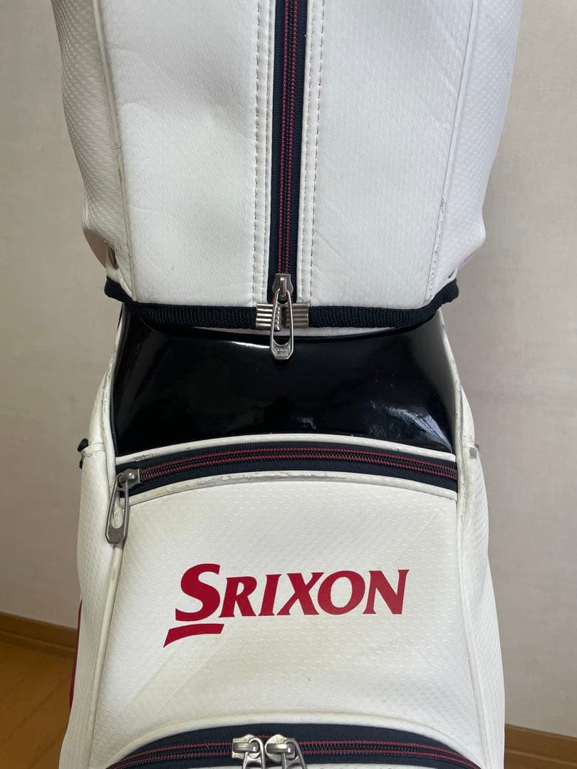 Srixon キャディバッグ　ホワイト/レッド