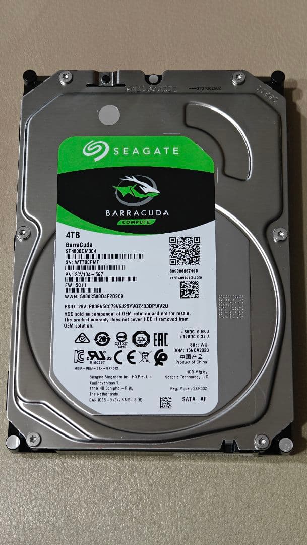 ume限定Seagate Barracuda 4TB 内蔵HDD
