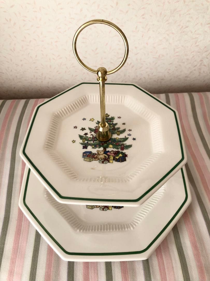 クリスマスツリー柄ケーキスタンド