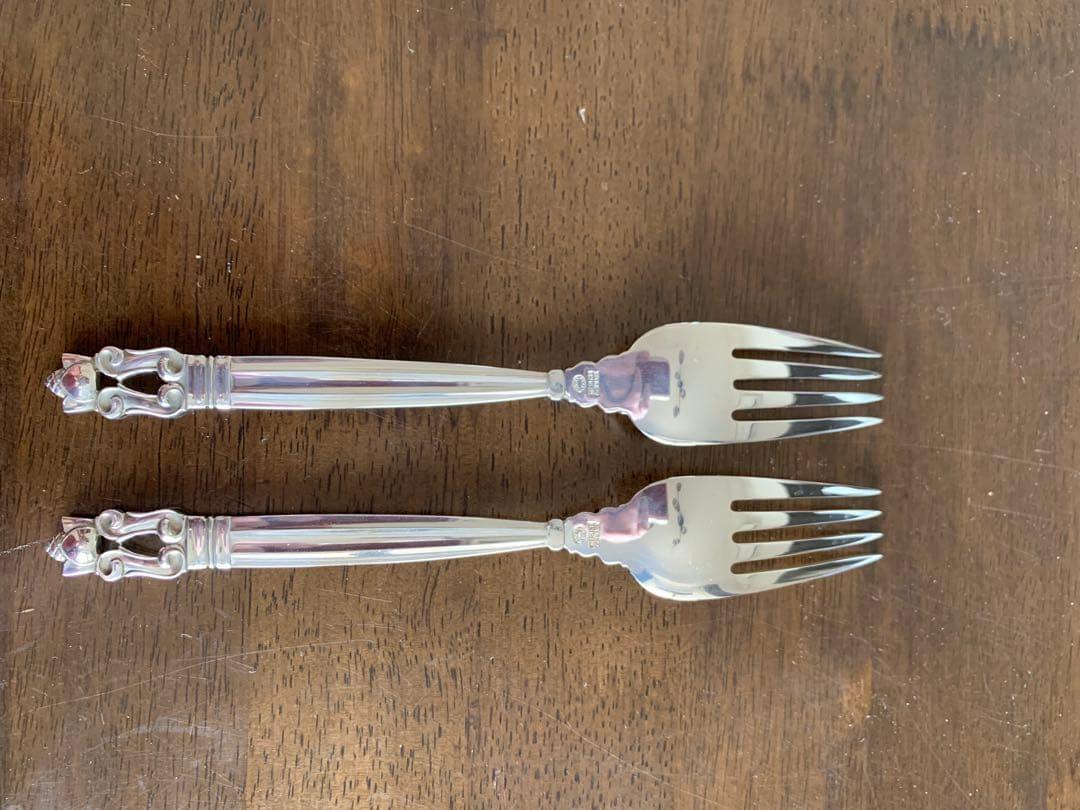 ジョージジェンセン　エーコンACORN ランチョンフォーク　スターリングシルバー