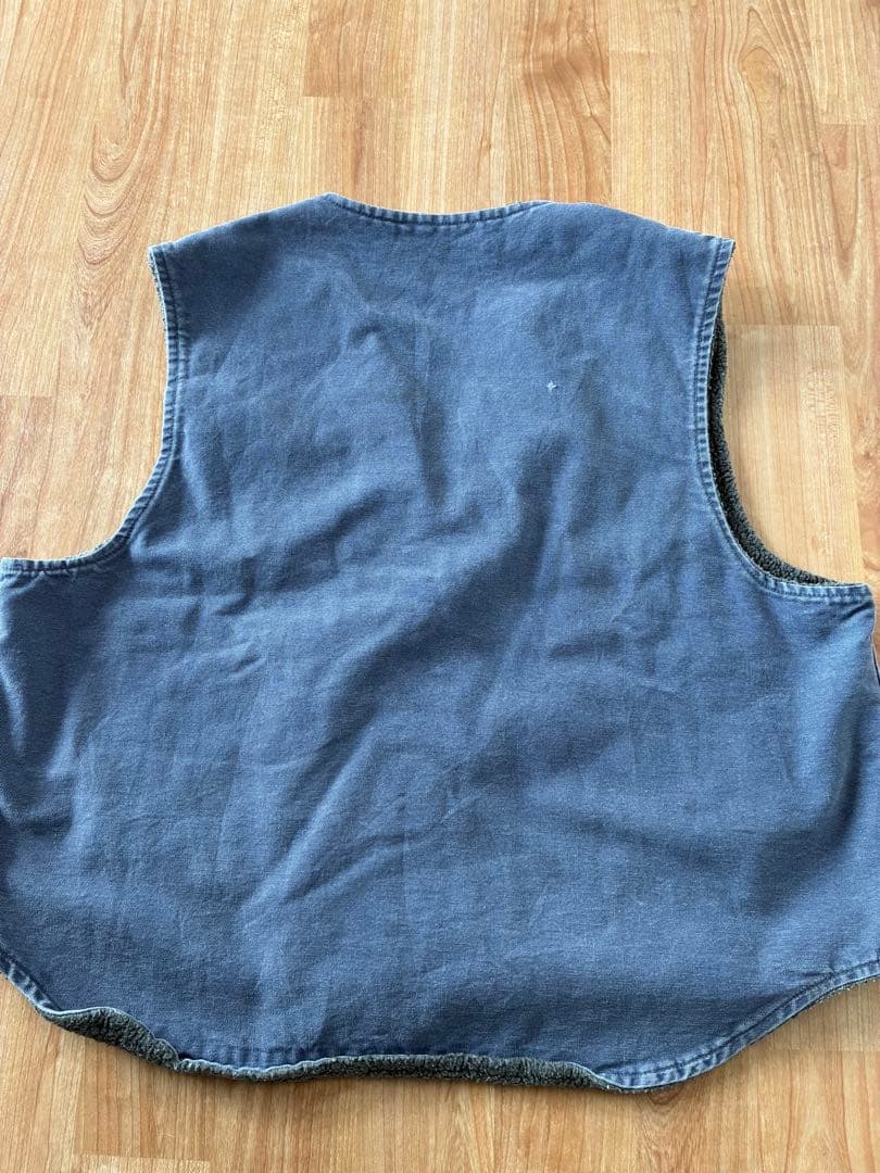 Carhartt 90s XLダックベストネイビー　鬼フェード