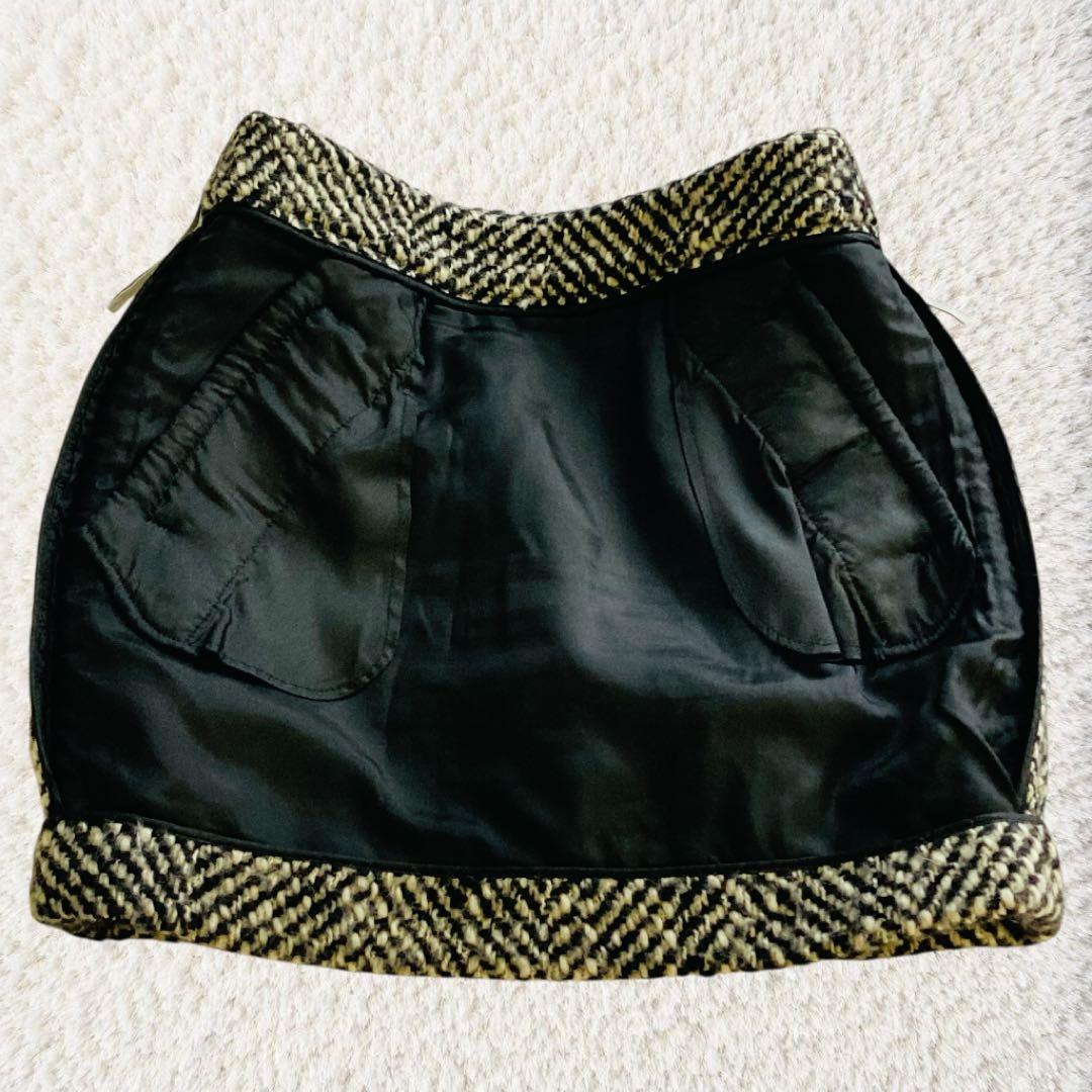 CELINE セリーヌ ツイードコート　ベルト付　ツイードスカート　セットアップ