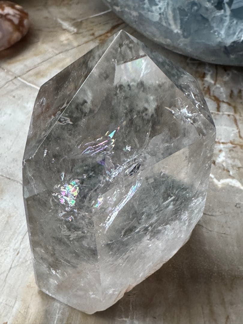 高透明＆高品質　虹ギラギラ⭐︎ガーデンクォーツ ポイント ブラジル産