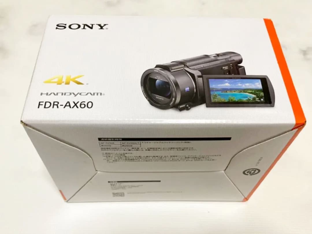 【SONY】 FDR-AX60 4Kビデオカメラと純正オプション等４点セット