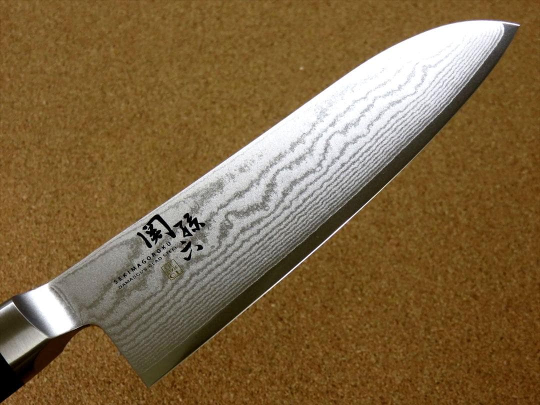 関の刃物 三徳包丁 165mm 貝印 関孫六 ダマスカス ステンレス複合材 両刃