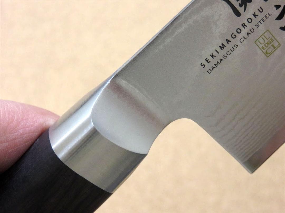 関の刃物 三徳包丁 165mm 貝印 関孫六 ダマスカス ステンレス複合材 両刃