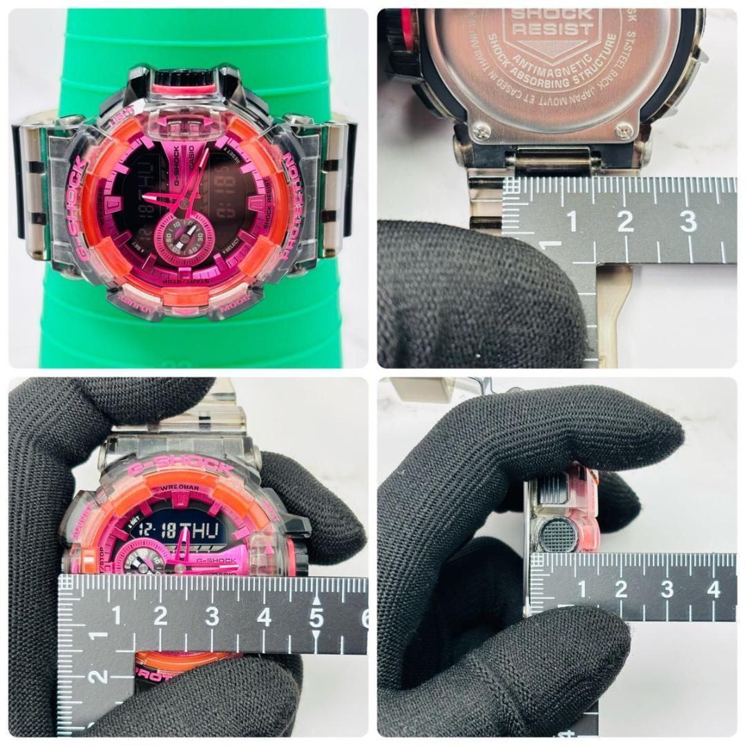 カシオ G-SHOCK スケルトン GA-400SK 腕時計 メンズ ピンク 黒