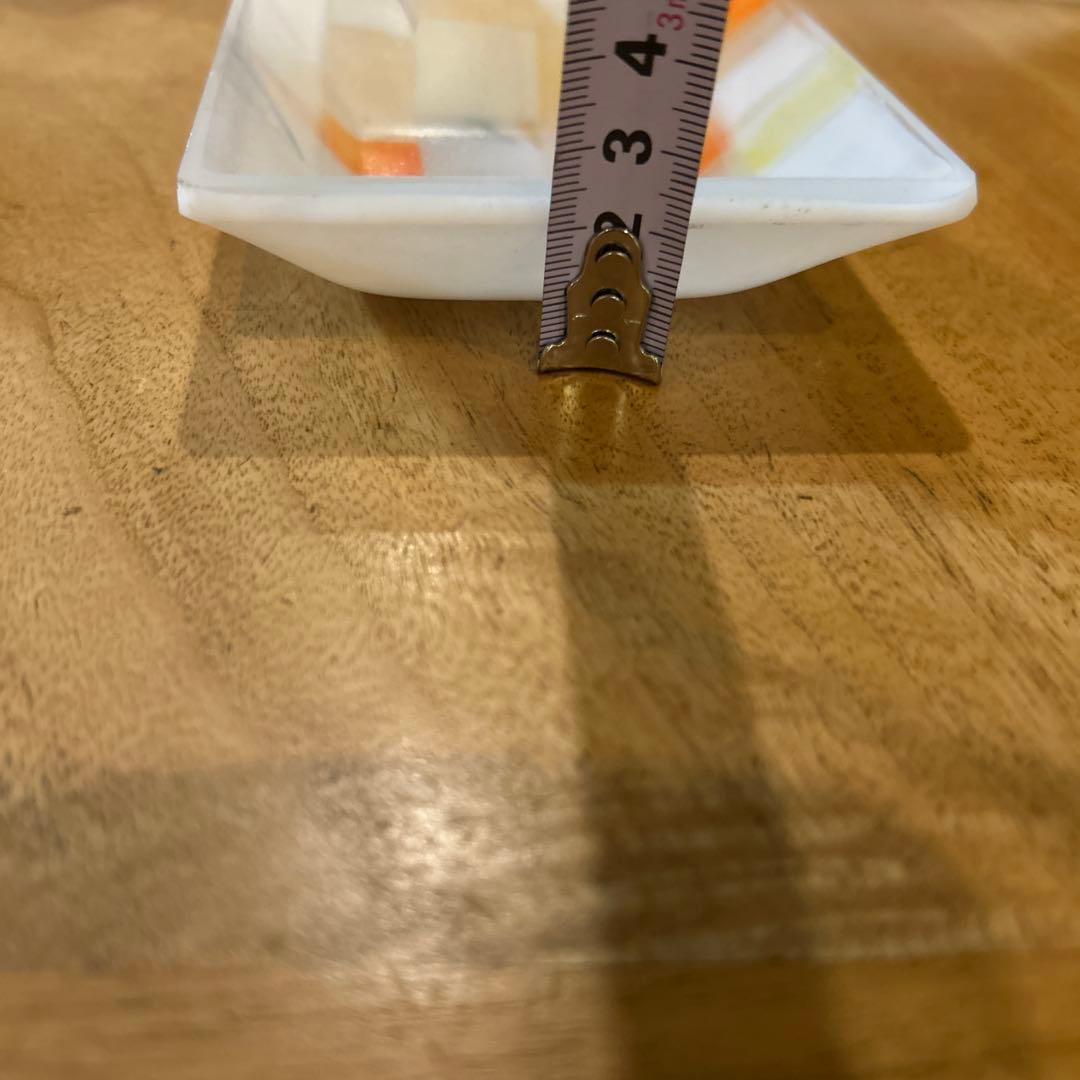 藤本咲　乳白パッチワークガラス皿　10枚