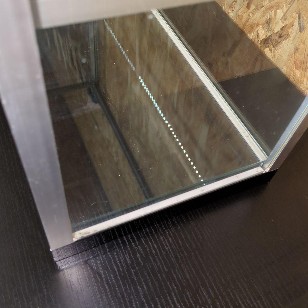 値下げ　アルミ 昭和レトロ ガラスショーケース 2段 ディスプレイ