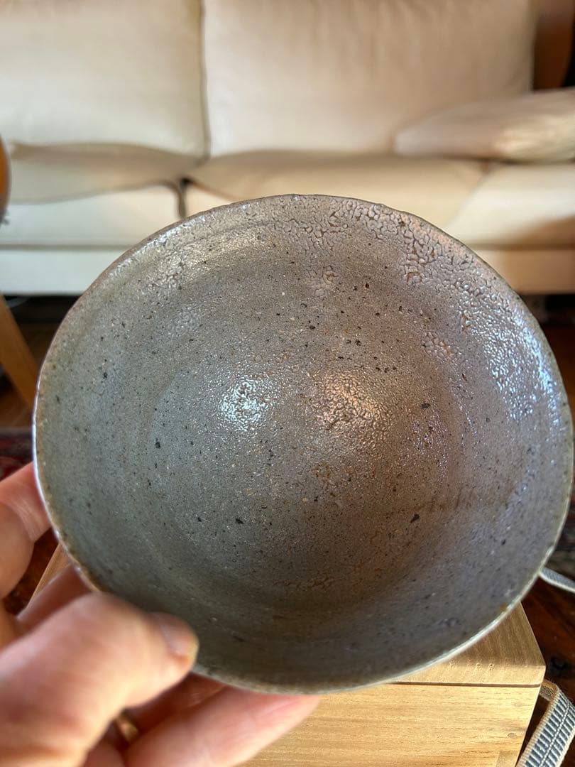 【西岡小十】 唐津焼　井戸茶碗　梅華皮　共箱　未使用