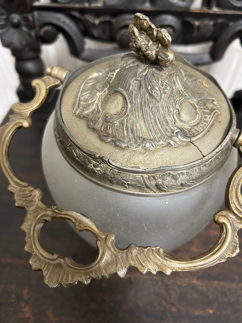 フランスアンティーク　クッキーポット