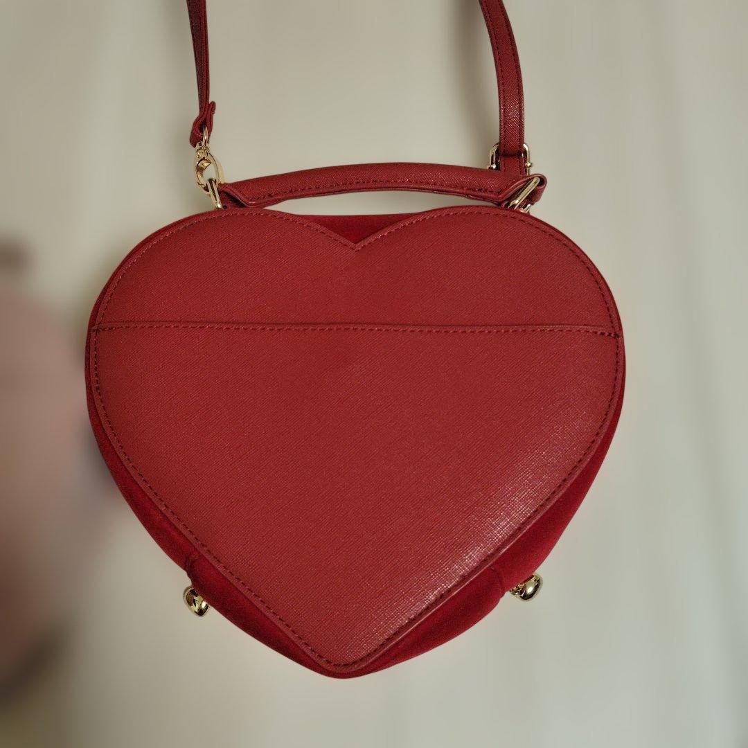 ハート型ベロアバッグ　ピンクハウス　ピンク＆レッド　2点セット