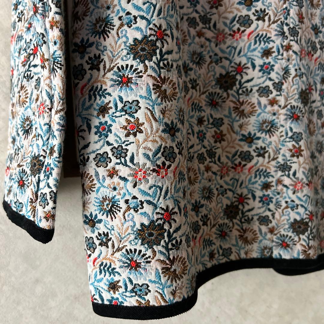 MACPHEE フローラルゴブラン ノーカラージャケット マカフィー　2023