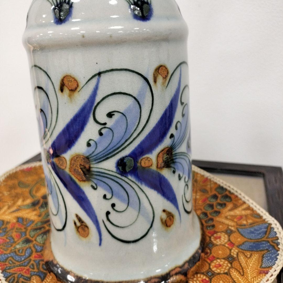 メキシコ　女性型キャンドルホルダー 陶器製