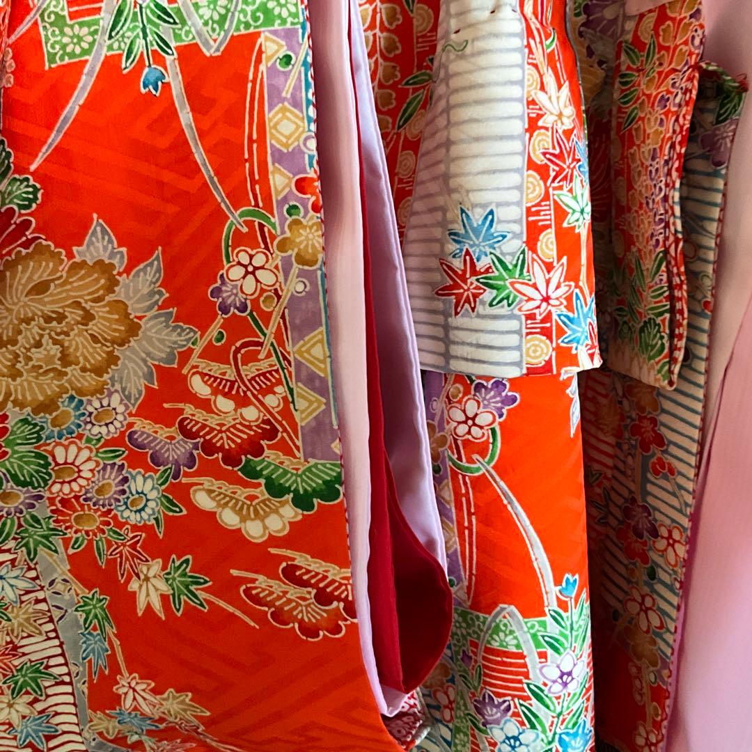 uuuu　七五三　着物　３歳　正絹