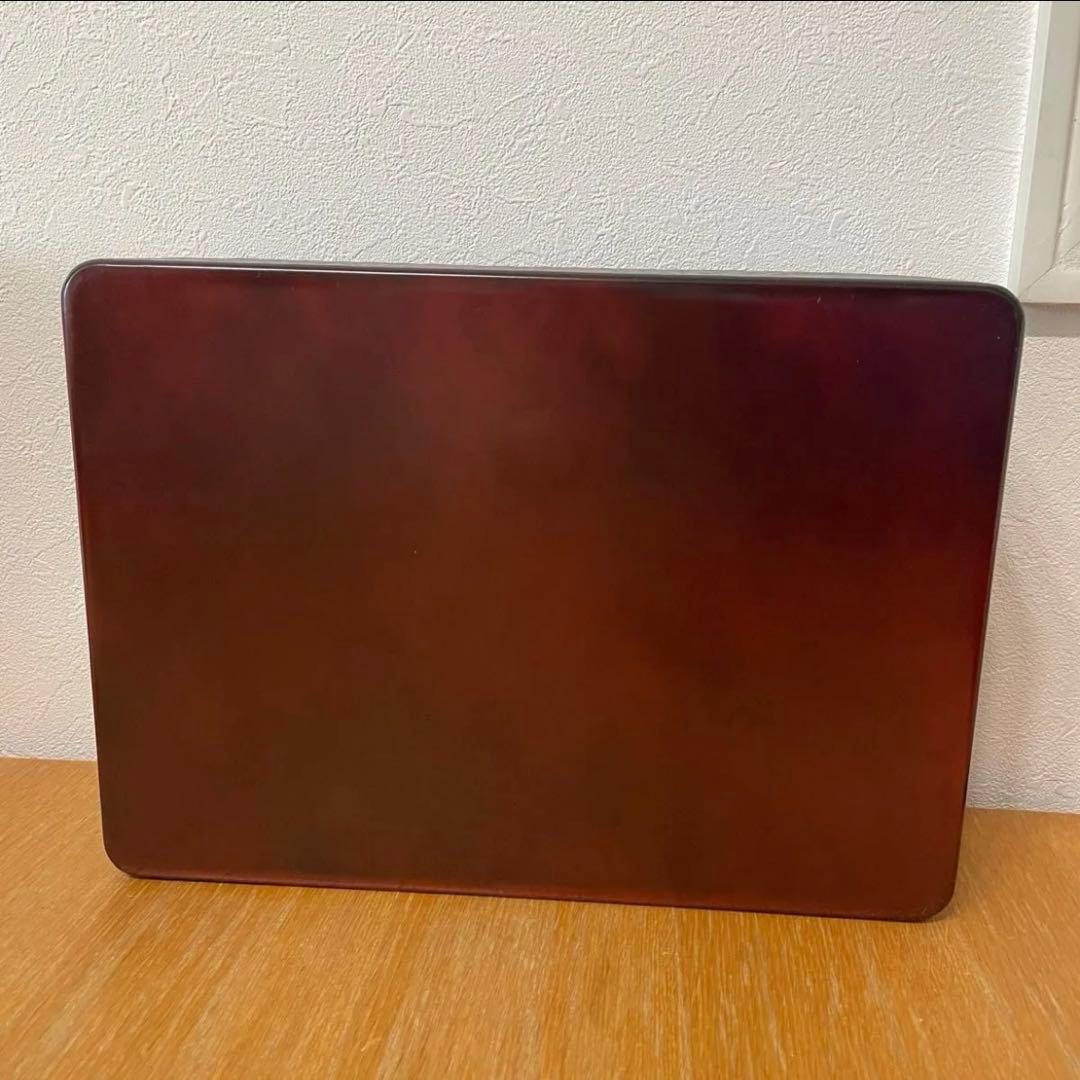 美術漆器　特選本塗 伝統工芸品　彫刻漆器　硯箱　文箱　文房具箱