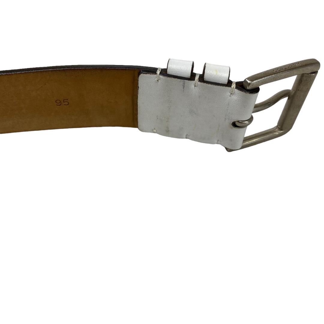 JIMMY CHOO ジミーチュウ ベルト スタッズ シルバー レザー ホワイト