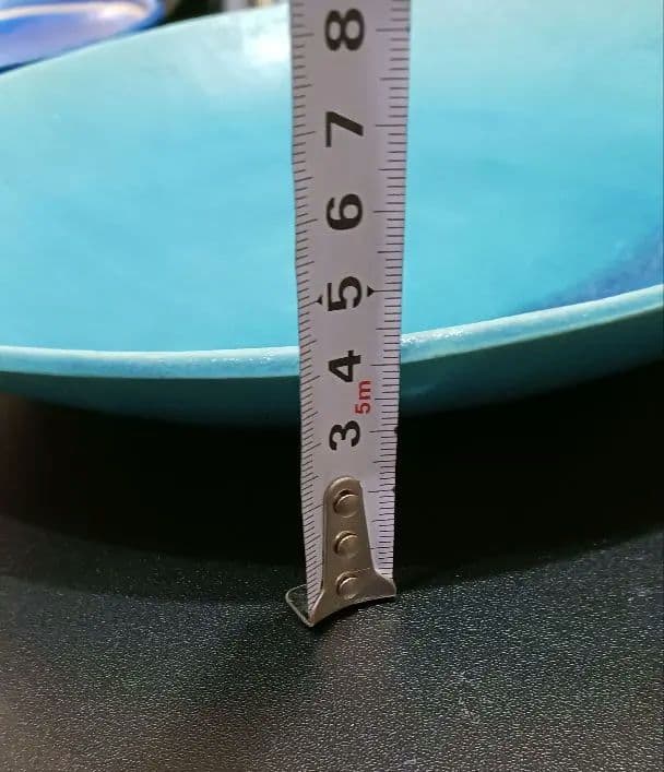 大嶺工房　やちむん　ターコイズグラデーション皿 27cm