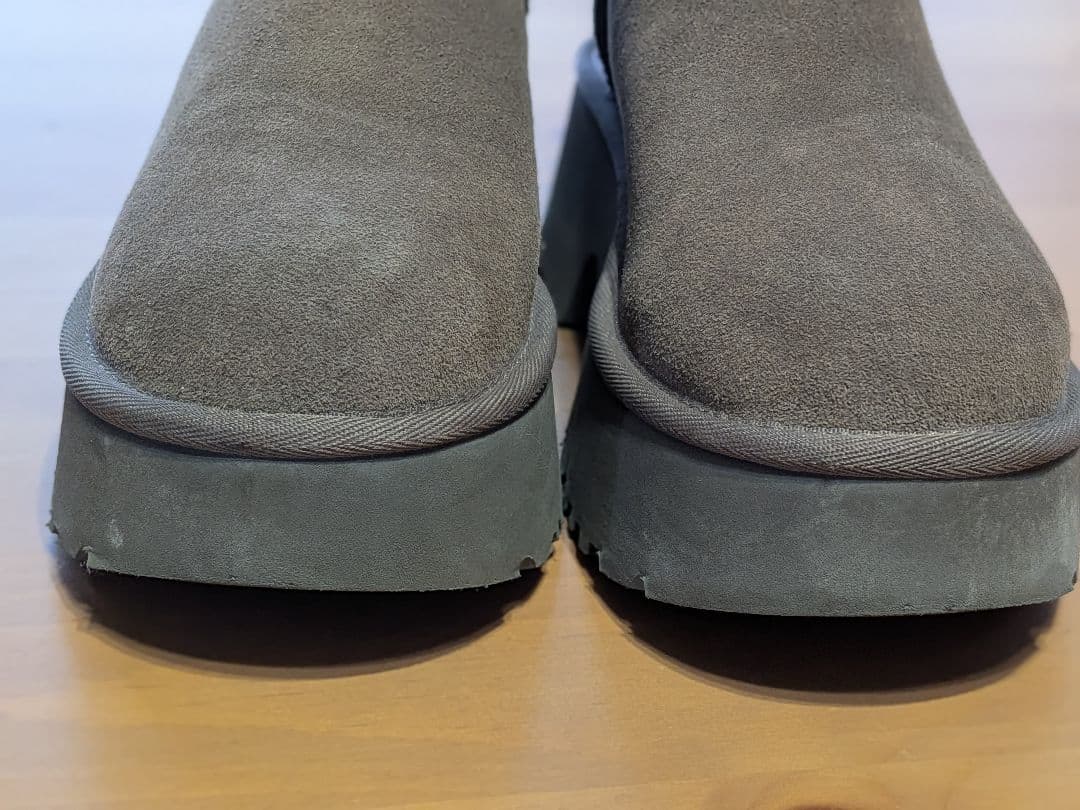 アグUGG☆サイズ23cm☆ブラウン☆厚底ショート丈ヒールムートンブーツ