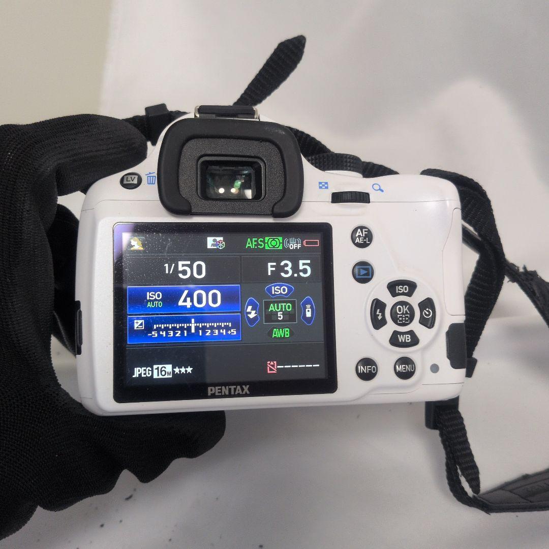 デジタル一眼レフカメラ　ペンタックス K50 ホワイト レンズ付き 18-55